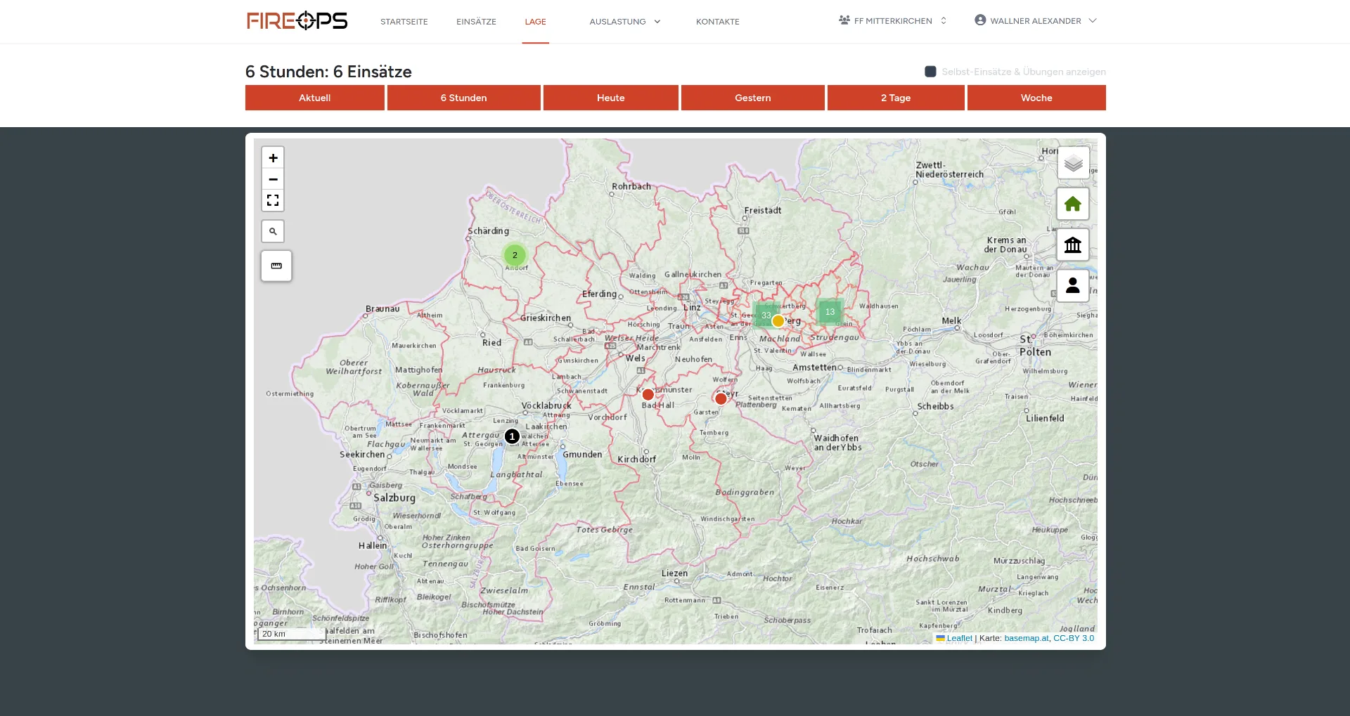 FireOPS Command am Laptop: Lagekarte